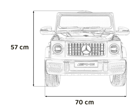 Mercedes AMG G63 dla dzieci Biały + Pilot + MP3 LED + Wolny Start + EVA + Pasy