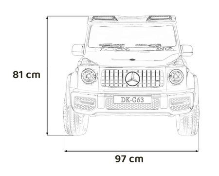 Pojazd Mercedes Benz G63 AMG XXL Biały