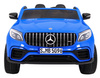 Auto Mercedes GLC 63S dla dzieci Niebieski + Napęd 4x4 + MP4 + LED + Ekoskóra + Wolny Start + EVA