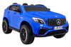 Auto Mercedes GLC 63S dla dzieci Niebieski + Napęd 4x4 + MP4 + LED + Ekoskóra + Wolny Start + EVA