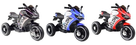 DUŻY MOTOR ŚCIGACZ  STRONG 2 EXCLUSIVE, ŚWIECĄCE KOŁA, 3 KOŁOWY/HT6188