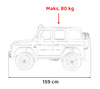 Pojazd Mercedes Benz G63 AMG XXL Czerwony