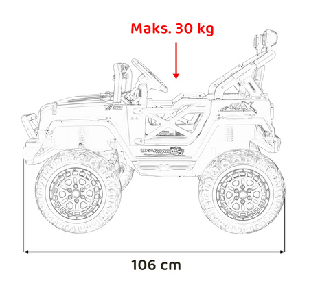 Pojazd OFF ROAD Speed Biały