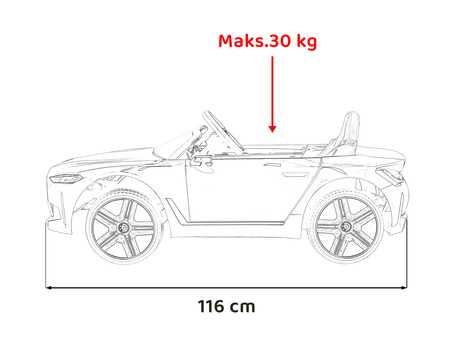 Autko BMW i4 na akumulator dla dzieci Czerwony + Wolny Start + EVA + Ekoskóra + Audio LED + Pilot