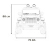 Jeep Wrangler Rubicon na akumulator dla dzieci Biały + Pilot + Radio MP3 LED + Koła EVA