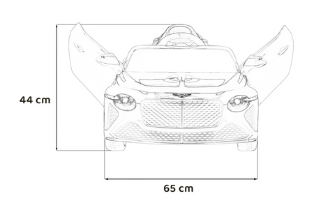 Autko Bentley Bacalar na akumulator dla dzieci Zielony + Pilot + EVA + Wolny Start + Audio LED