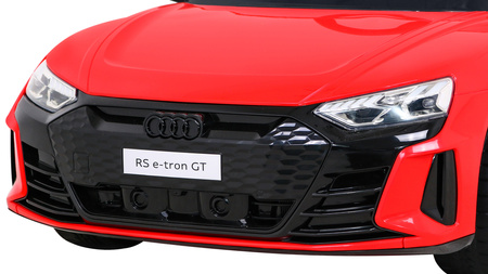 Audi RS E-Tron GT na akumulator Czerwony + Pilot + Napęd 4x4 + Radio MP3 + LED + EVA