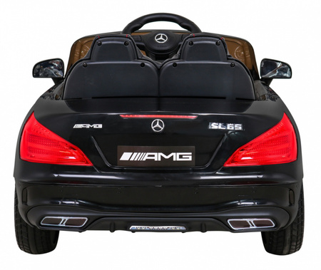 Mercedes Benz AMG SL65 S elektryczny dla dzieci Czarny + Pilot + Audio LED + Ekoskóra + EVA + Wolny Start