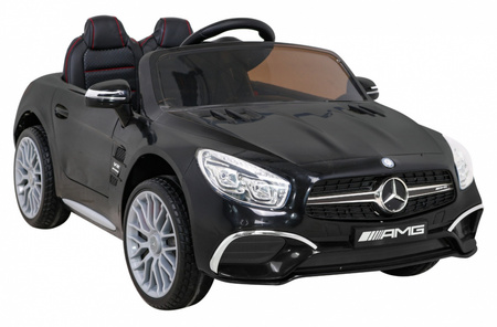 Mercedes Benz AMG SL65 S elektryczny dla dzieci Czarny + Pilot + Audio LED + Ekoskóra + EVA + Wolny Start