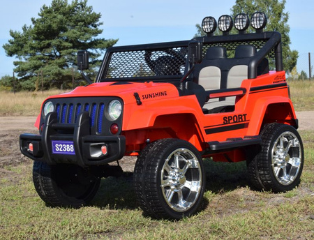 MEGA JEEP SUNSHINE, NAPĘD 4X4, 2X12V, WOLNY START/ MIĘKKIE KOŁA, BLUETOOTH, RADIO EXCLUSIVE/2388