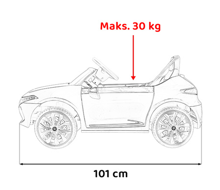 Mercedes Benz AMG EQA dla dzieci Biały + Pilot + 5-punktowe pasy + EVA + Wyświetlacz MP3 + LED