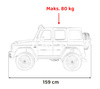 Pojazd Mercedes Benz G63 AMG XXL MP4 Czarny