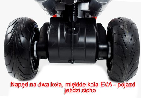 DUŻY MOTOR ŚCIGACZ Z SYMULACJĄ WYDECHU, MIĘKKIE KOŁA  STRONG 2 EXCLUSIVE/6288A