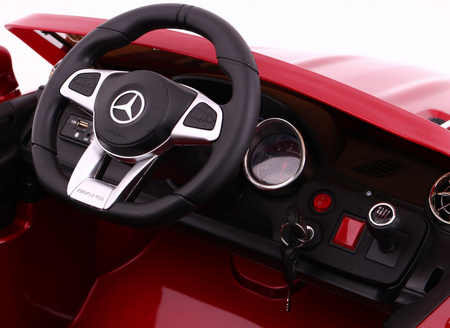 Mercedes AMG SL65 dla dzieci Lakier Czerwony + Pilot + Bagażnik + Regulacja siedzenia + MP3 LED + Wolny Start