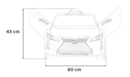 Lexus LC500 na akumulator dla dzieci Czarny + Pilot + Wolny Start + EVA + Audio LED