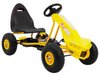 Gokart Champion na pedały dla dzieci 3+ Żółty + Pompowane opony + Regulowane siedzisko + Ręczny hamulec