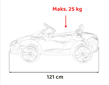 McLaren Artura na akumulator dla dzieci Czerwony + Napęd 4x4 + Pilot + Wolny Start + EVA + Audio LED