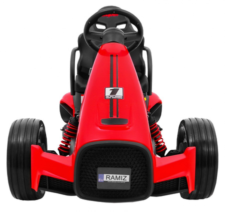 Gokart na akumulator Bolid XR-1 dla dzieci Czerwony + Regulowana kierownica + Profilowane siedzenie