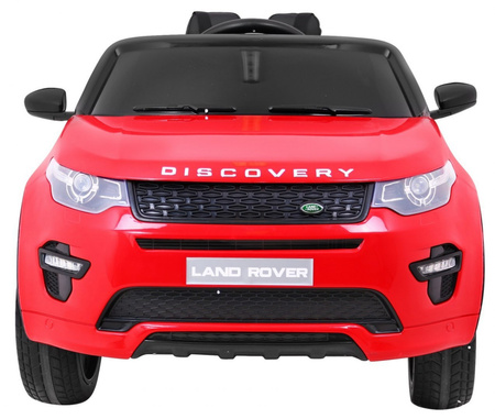 Land Rover Discovery dla dzieci Czerwony + Pilot + 5-pkt pasy + Regulacja siedzenia + EVA + MP3 LED