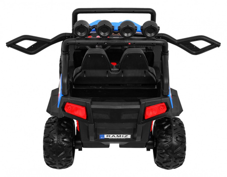 Terenowe Grand Buggy Lift dla dzieci Niebieski + Napęd 4x4 + Pilot + Bagażnik + Radio MP3 + LED