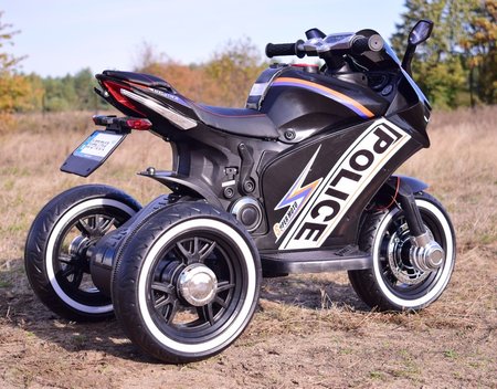 DUŻY MOTOR ŚCIGACZ  STRONG 2 EXCLUSIVE, ŚWIECĄCE KOŁA, 3 KOŁOWY/HT6188