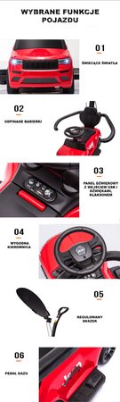 JEŹDZIK, PCHACZ, ODPYCHACZ, POJAZD NA AKUMULATOR- JEEP CHEROKEE,  DASZEK ,DŹWIĘKI/JQ606