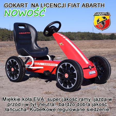 WIELKI LICENCJONOWANY  GOKART  FIAT ABARTH KOŁA EVA JAKOŚĆ /PB9388A