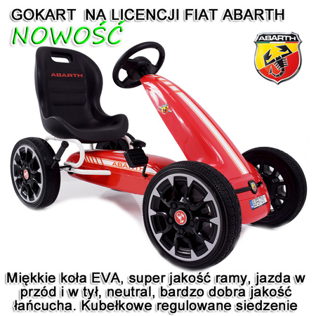 WIELKI LICENCJONOWANY  GOKART  FIAT ABARTH KOŁA EVA JAKOŚĆ /PB9388A