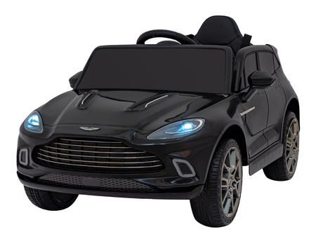 Aston Martin DBX na akumulator dla dzieci Czarny + Pilot + EVA + Pasy + Wolny Start + Audio LED