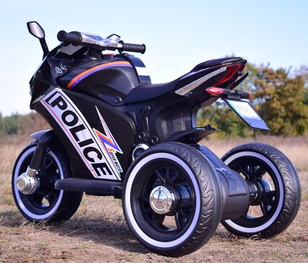 DUŻY MOTOR ŚCIGACZ  STRONG 2 EXCLUSIVE, ŚWIECĄCE KOŁA, 3 KOŁOWY/HT6188